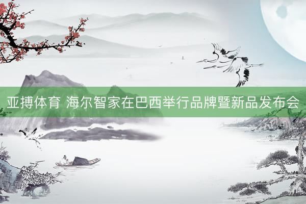 亚搏体育 海尔智家在巴西举行品牌暨新品发布会