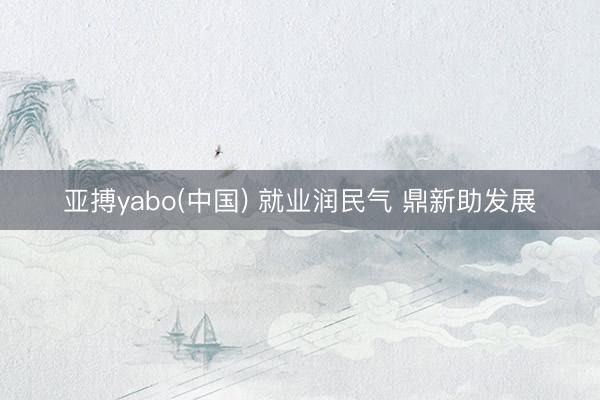 亚搏yabo(中国) 就业润民气 鼎新助发展