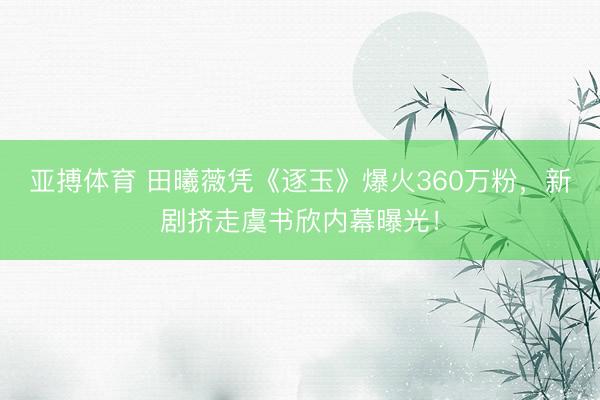 亚搏体育 田曦薇凭《逐玉》爆火360万粉，新剧挤走虞书欣内幕曝光！