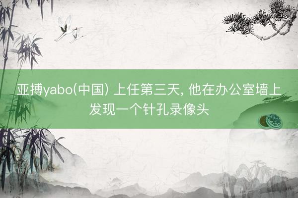 亚搏yabo(中国) 上任第三天， 他在办公室墙上发现一个针孔录像头