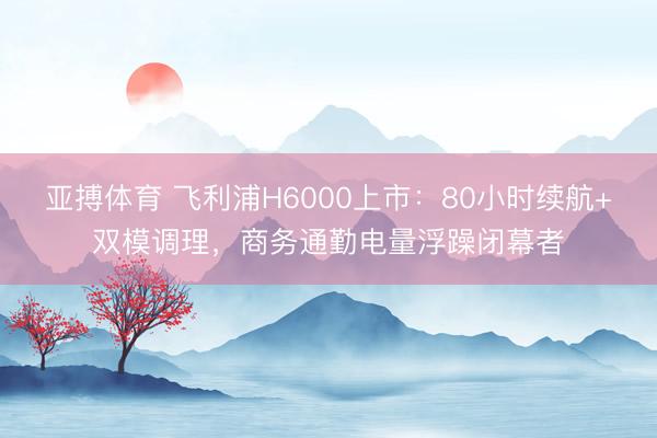 亚搏体育 飞利浦H6000上市：80小时续航+双模调理，商务通勤电量浮躁闭幕者