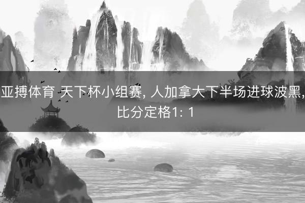 亚搏体育 天下杯小组赛， 人加拿大下半场进球波黑， 比分定格1: 1