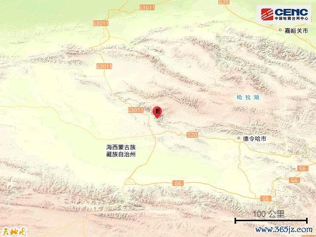 青海海西州发生6.3级地震 震中海拔约4272米